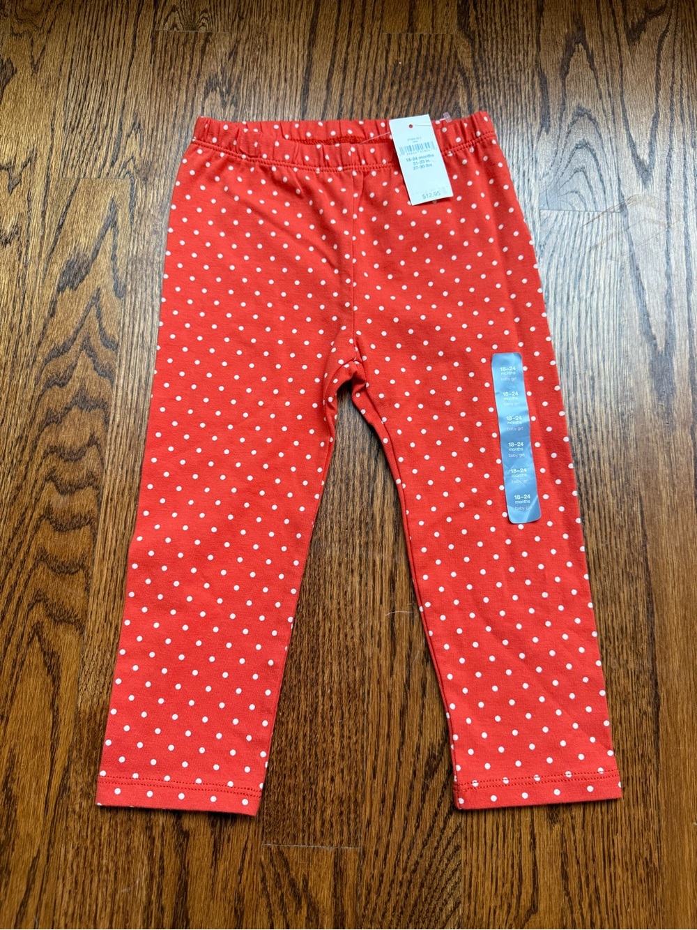 NEW Gap Orange Leggings with Polka Dots 18-24 Months